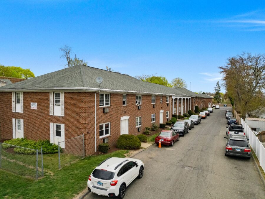 Aerial view along the drive